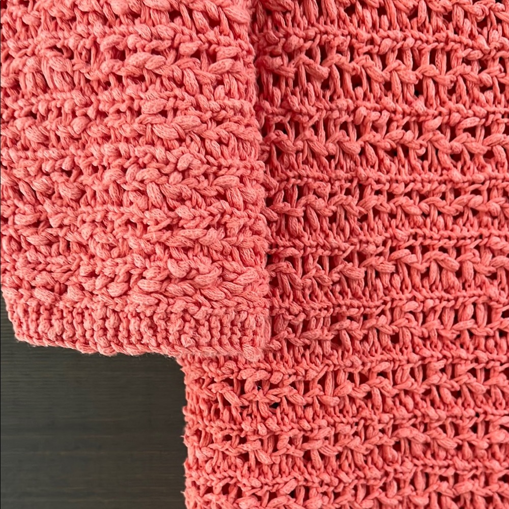 J. Jill Pink Crew Neck Sweater with Textured Knit - Picture 4 of 4